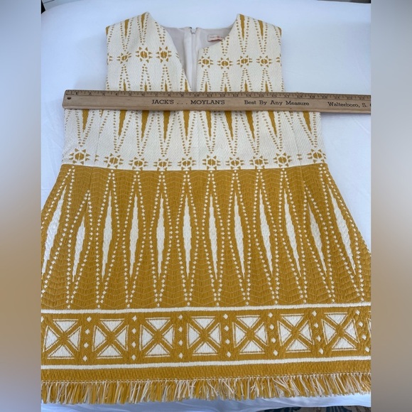 Tory Burch Runway Woven Saviors Frongilo Hem Dress Size 12 great condition - Picture 5 of 7